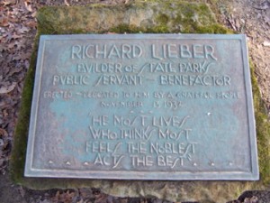 Plaque honoring Richard Lieber